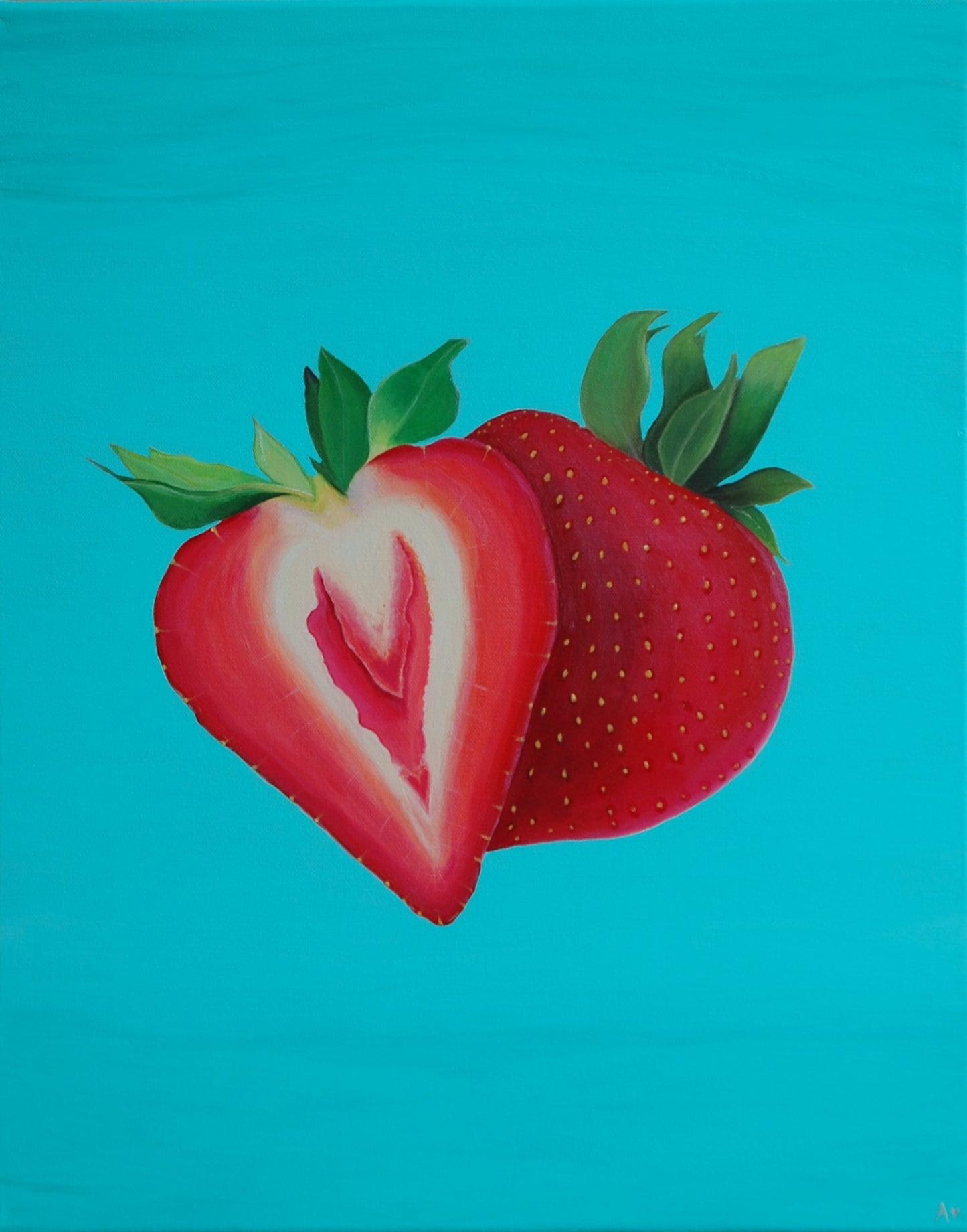 Juicy and Vibrant Life - Strawberry Edition. Original Art by Amy Baffa