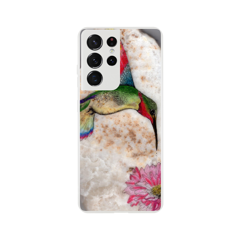 Hummingbird and flower Flexi case