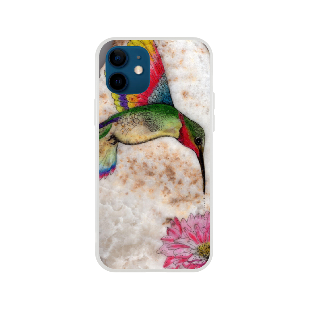 Hummingbird and flower Flexi case