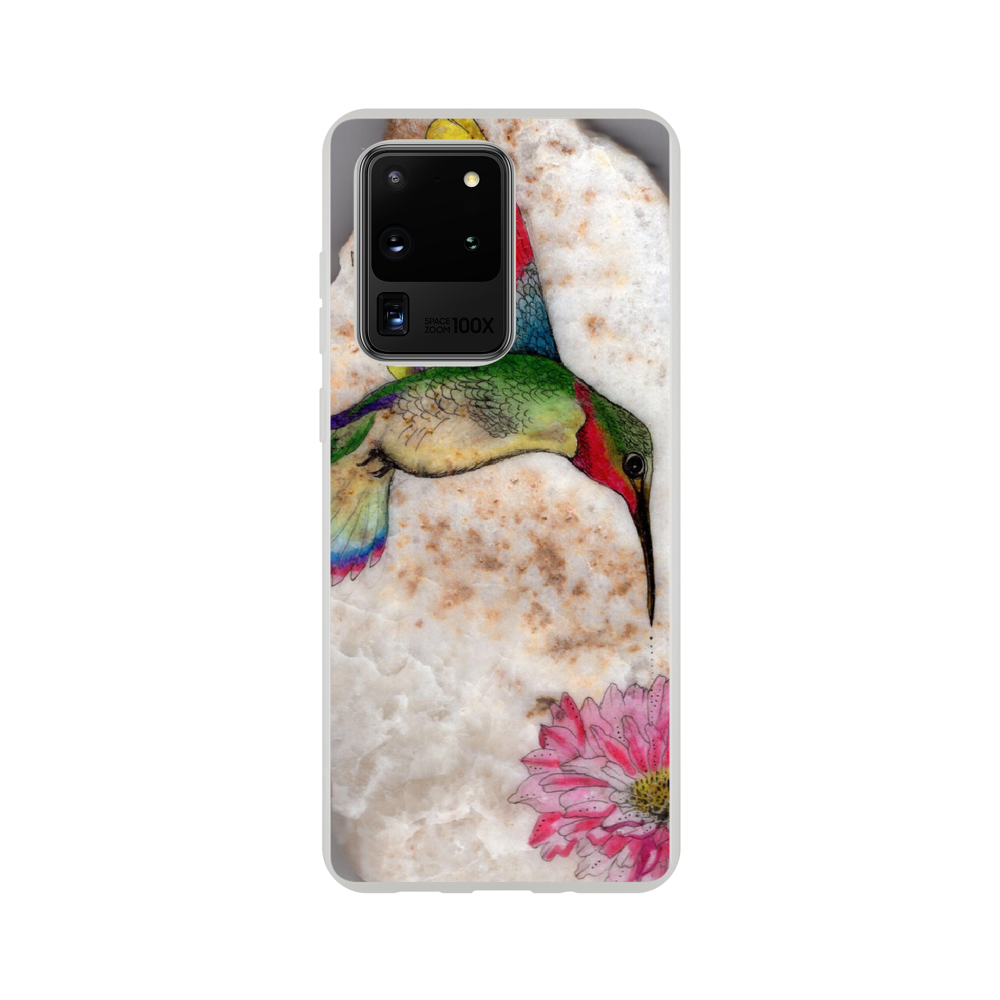 Hummingbird and flower Flexi case