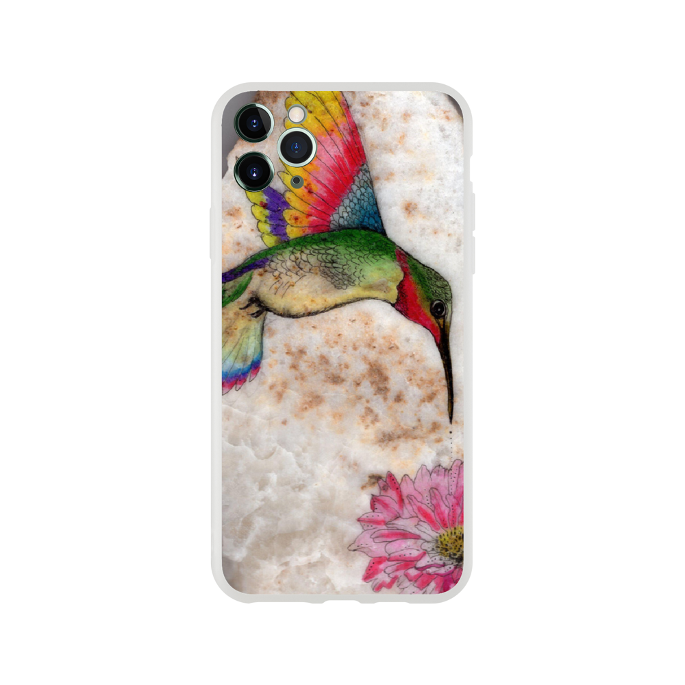 Hummingbird and flower Flexi case