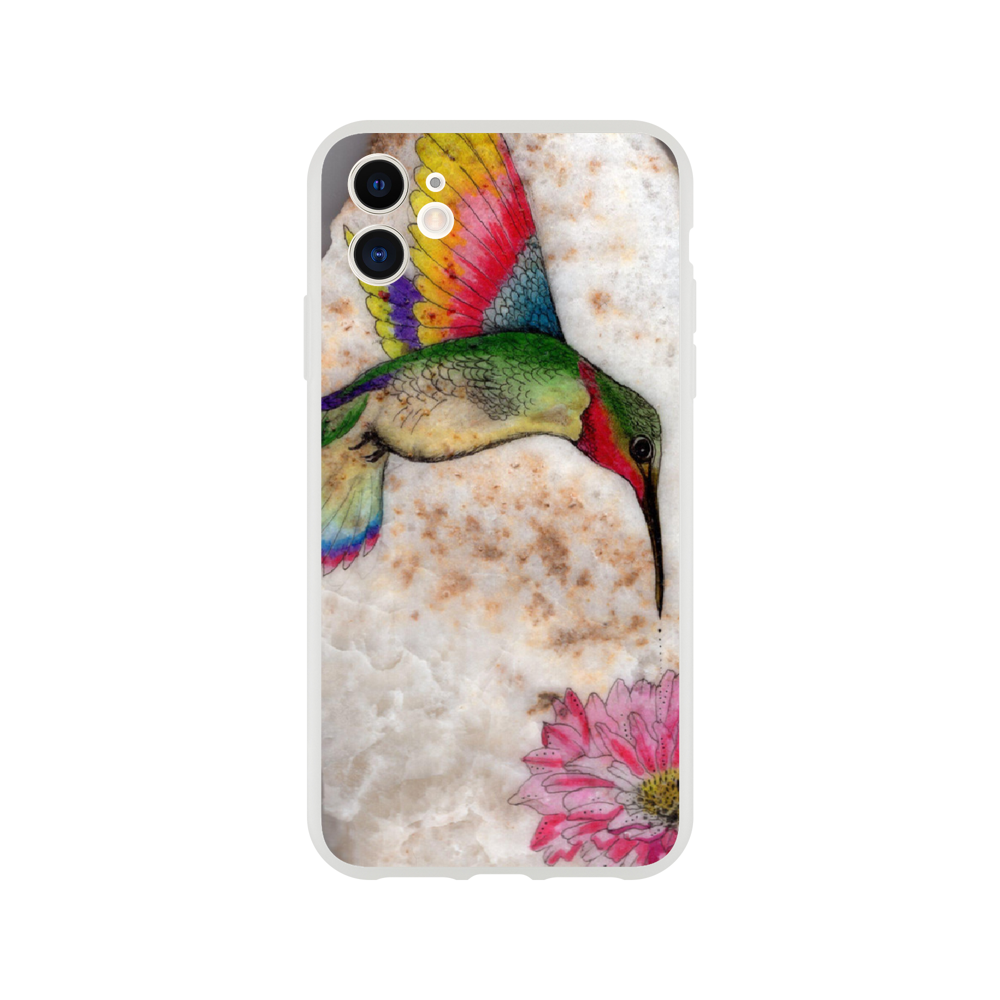 Hummingbird and flower Flexi case