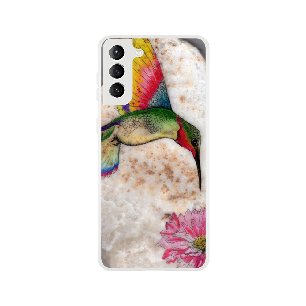 Hummingbird and flower Flexi case
