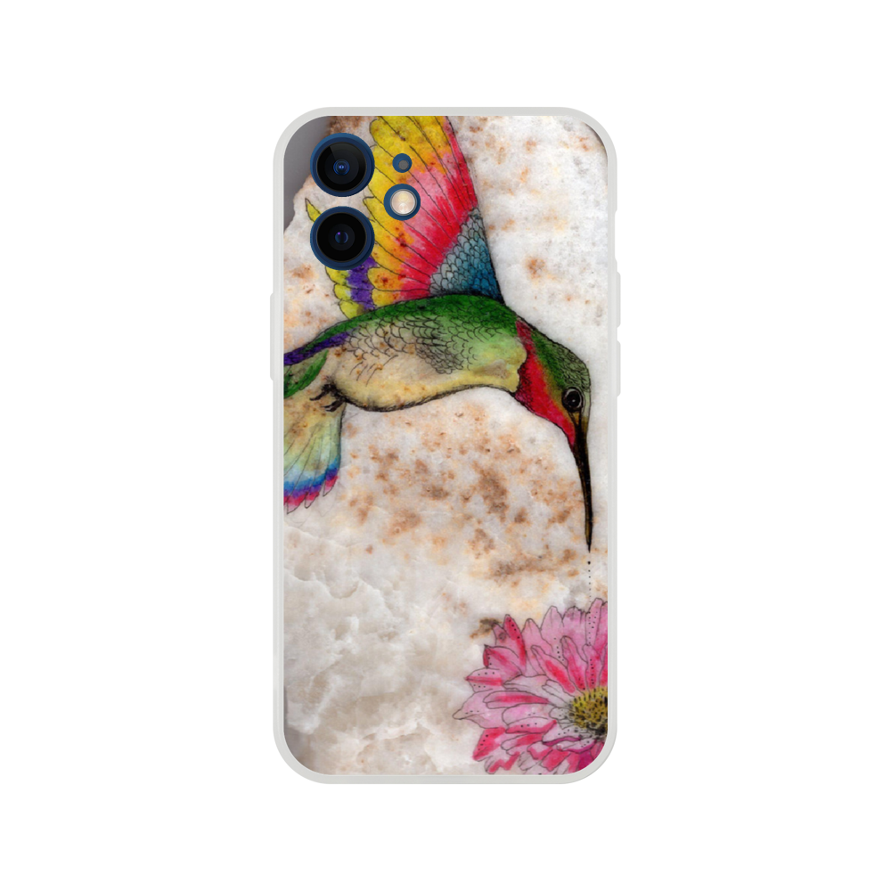 Hummingbird and flower Flexi case