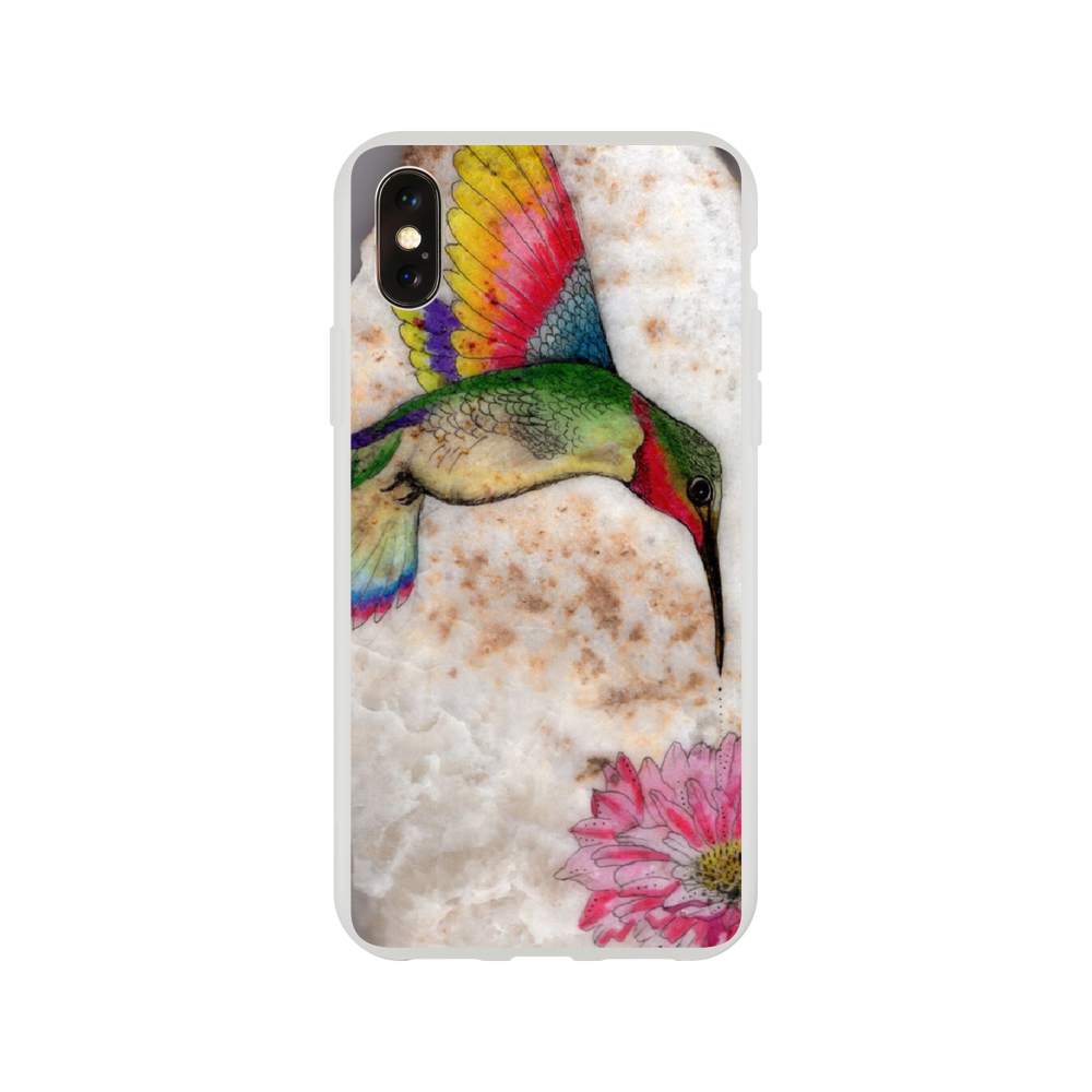 Hummingbird and flower Flexi case
