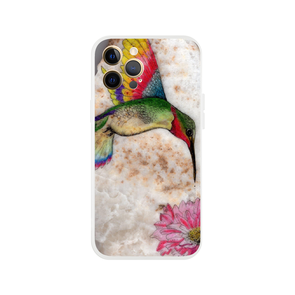 Hummingbird and flower Flexi case