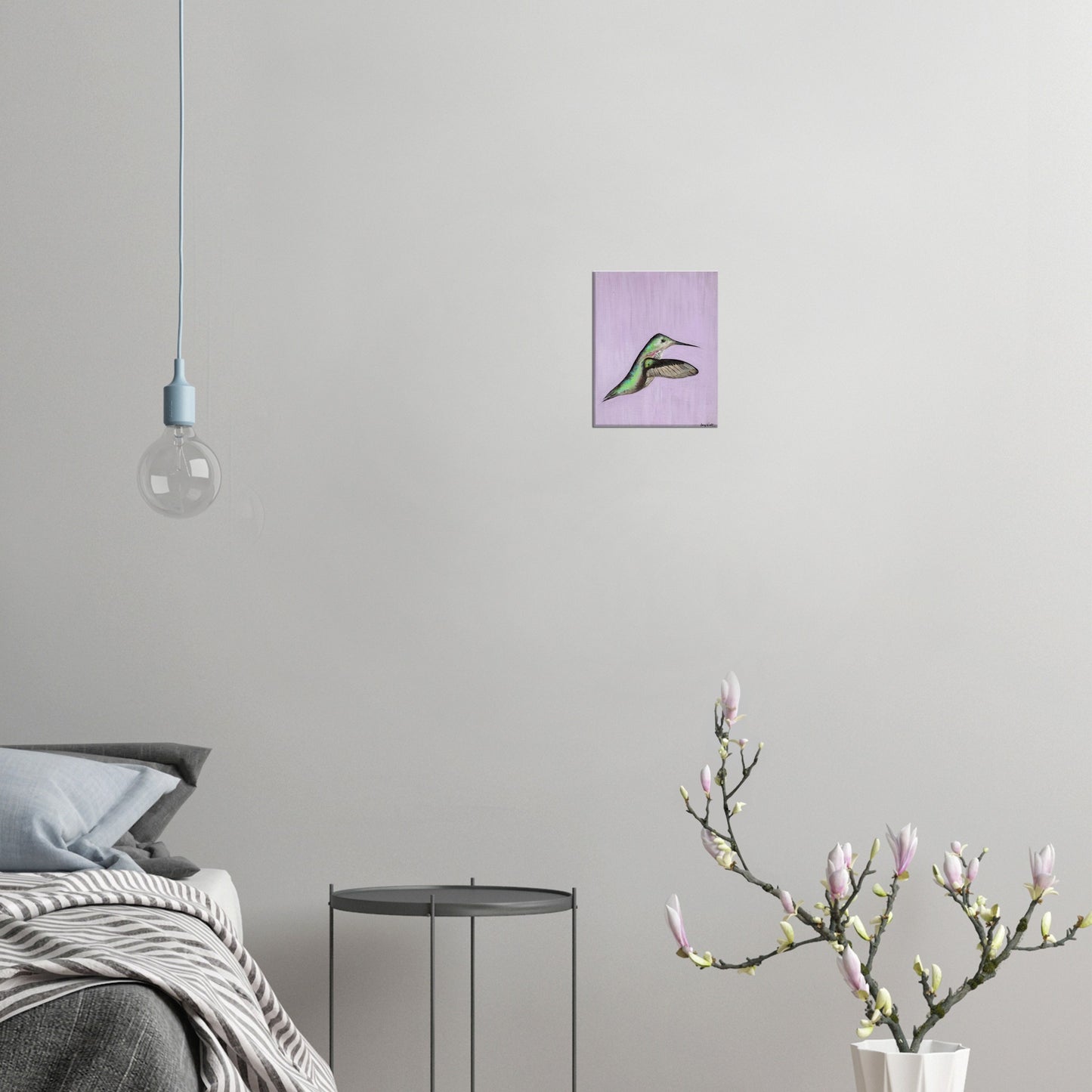 Hummingbird Art - Original Art by Amy Baffa 8" by 10" Canvas Print