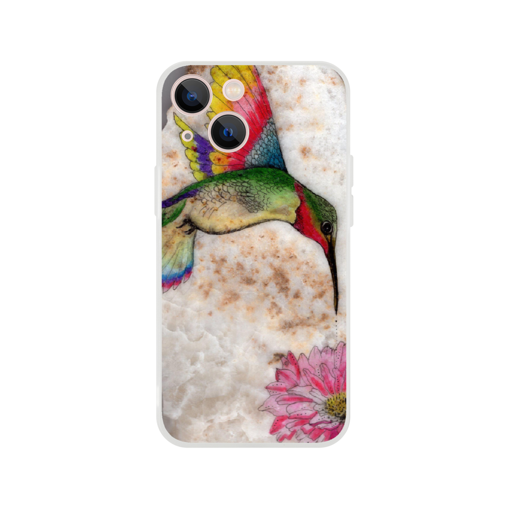 Hummingbird and flower Flexi case