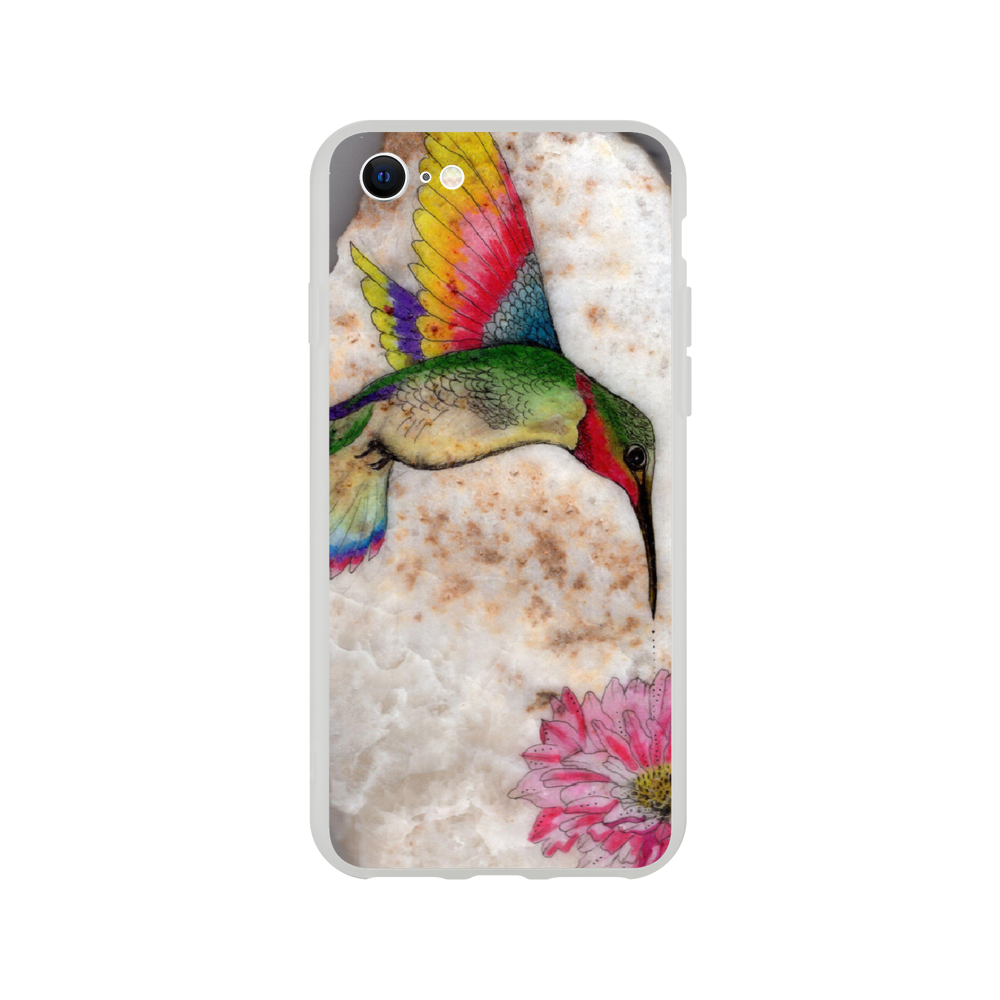 Hummingbird and flower Flexi case