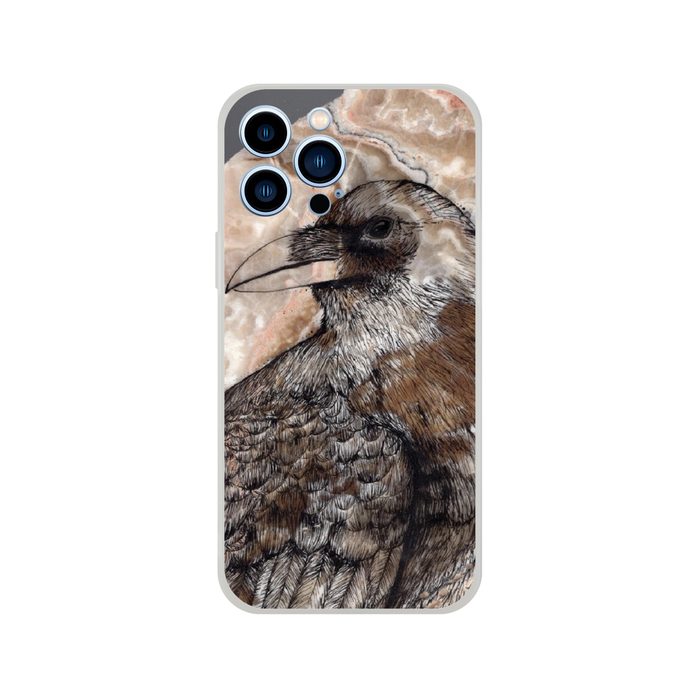 Black Raven Phone case Original art by Amy Watt 10% off first order