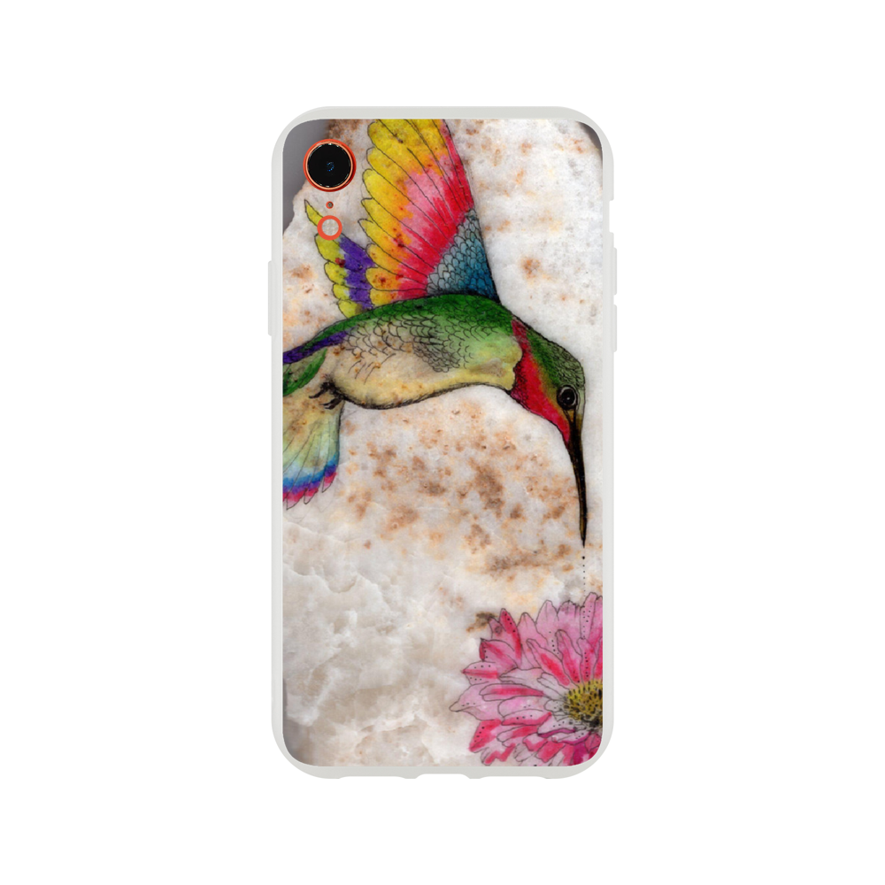Hummingbird and flower Flexi case