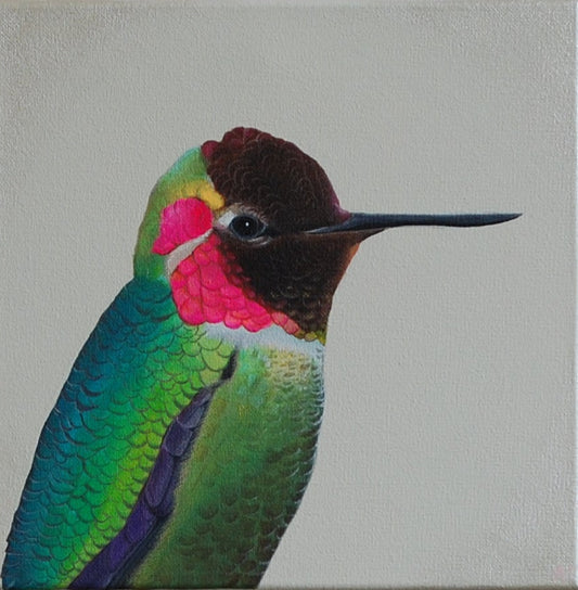 Hummingbird in Bloom - Original Artwork by Artist Amy Baffa