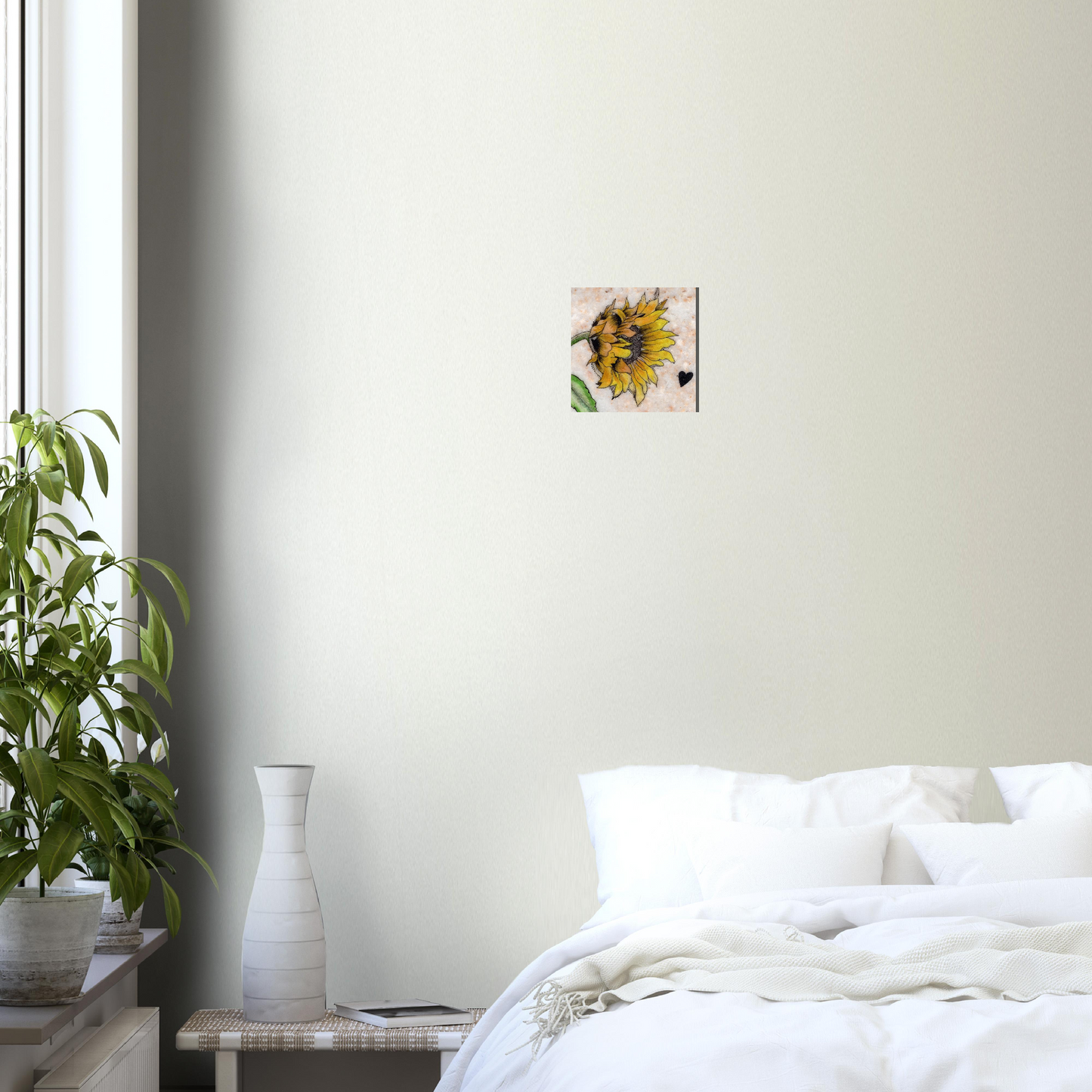 Sunflower on Stone - Aluminum Print