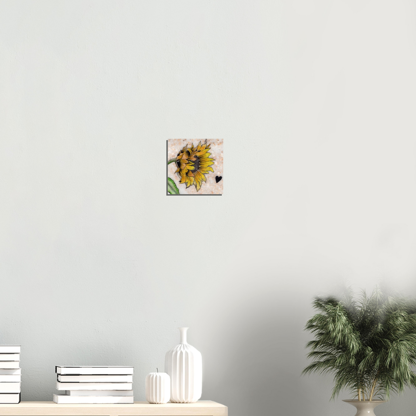 Sunflower on Stone - Aluminum Print