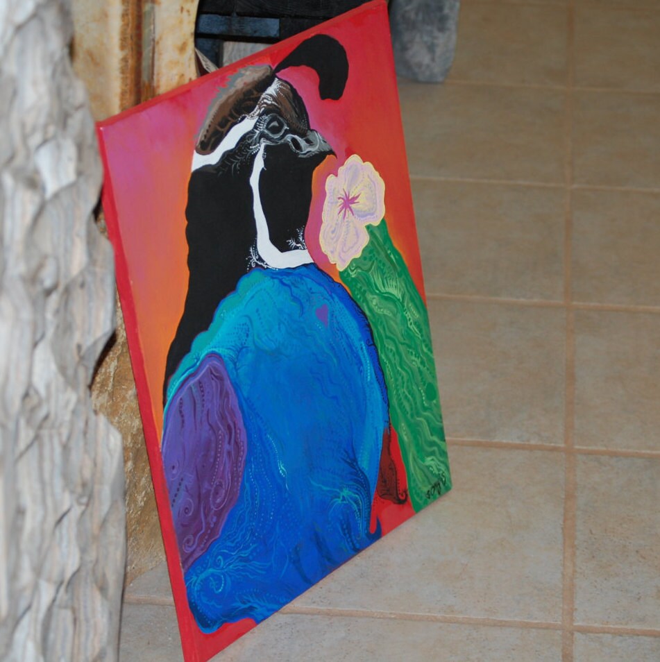 Quail of Love - Canvas Print Original Artwork by Amy Watt