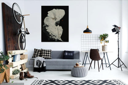 Cockatoo in Love - Canvas Print (or original) Original Artwork by Amy Baffa