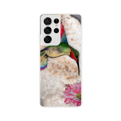 Hummingbird and flower Flexi case