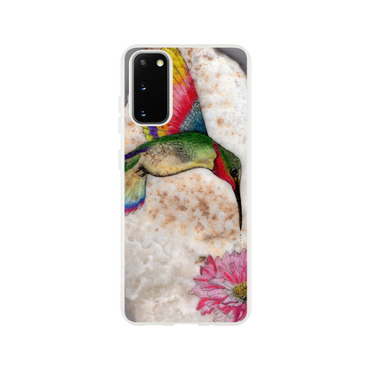 Hummingbird and flower Flexi case