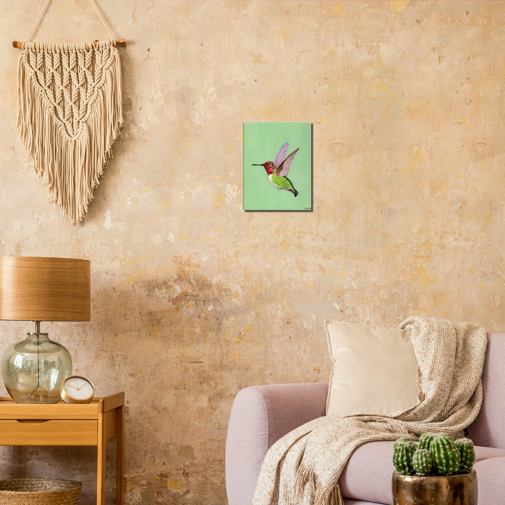 Hummingbird Canvas Print - Original Artwork by Amy Baffa