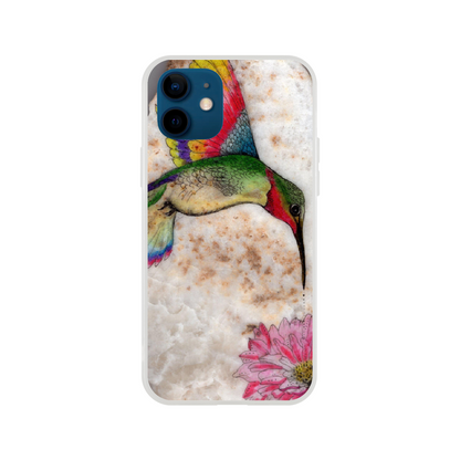 Hummingbird and flower Flexi case