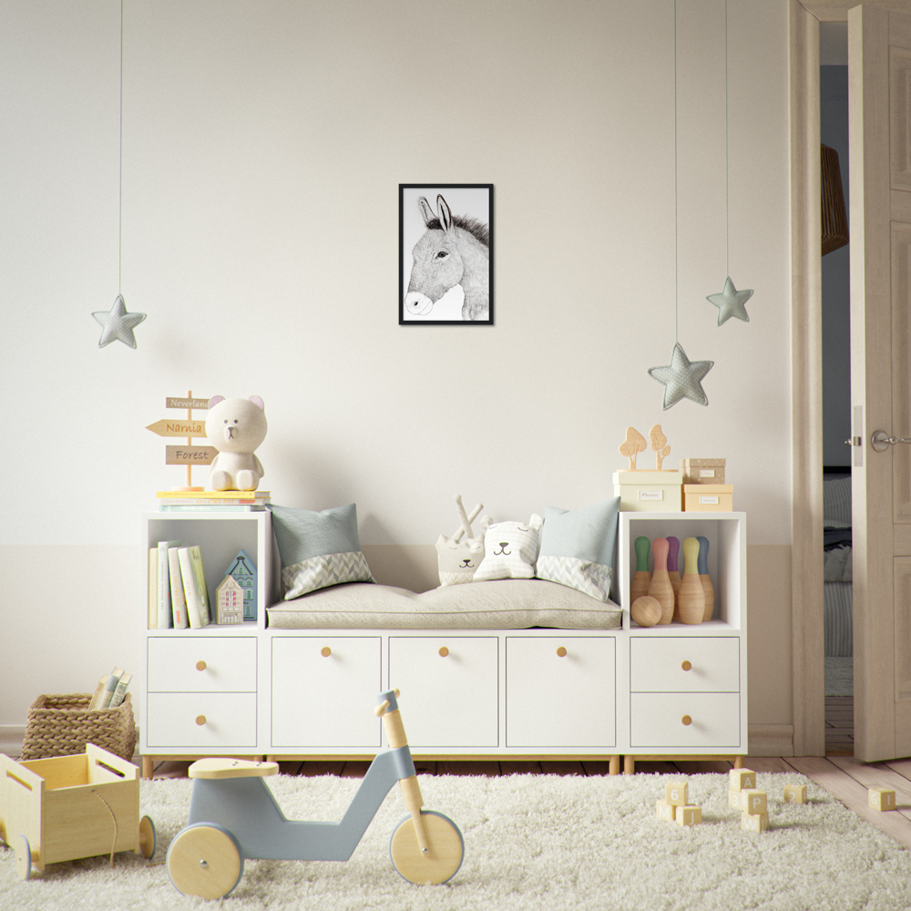 Arizona Burro - Classic Matte Paper Wooden Framed Poster Print