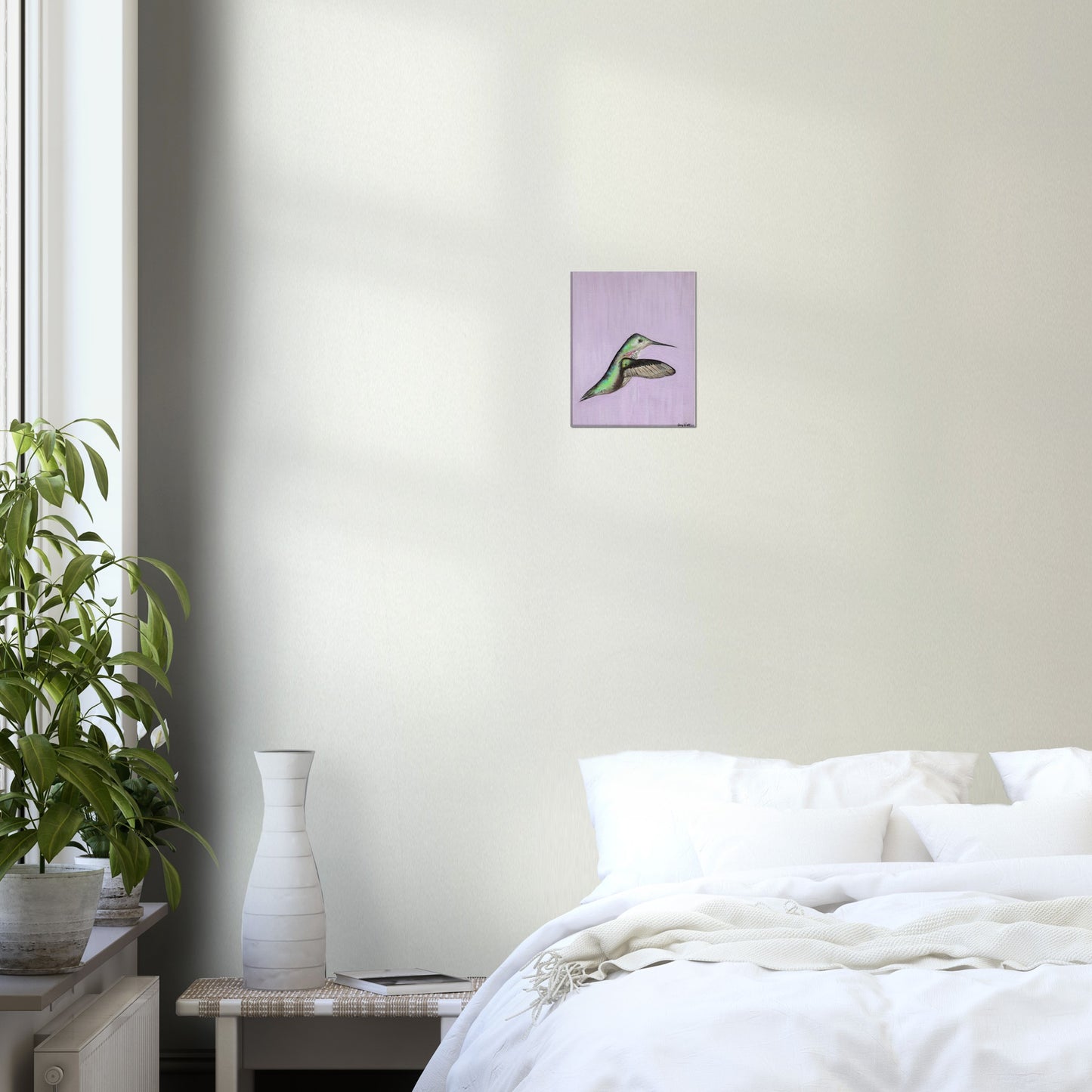 Hummingbird Art - Original Art by Amy Baffa 8" by 10" Canvas Print