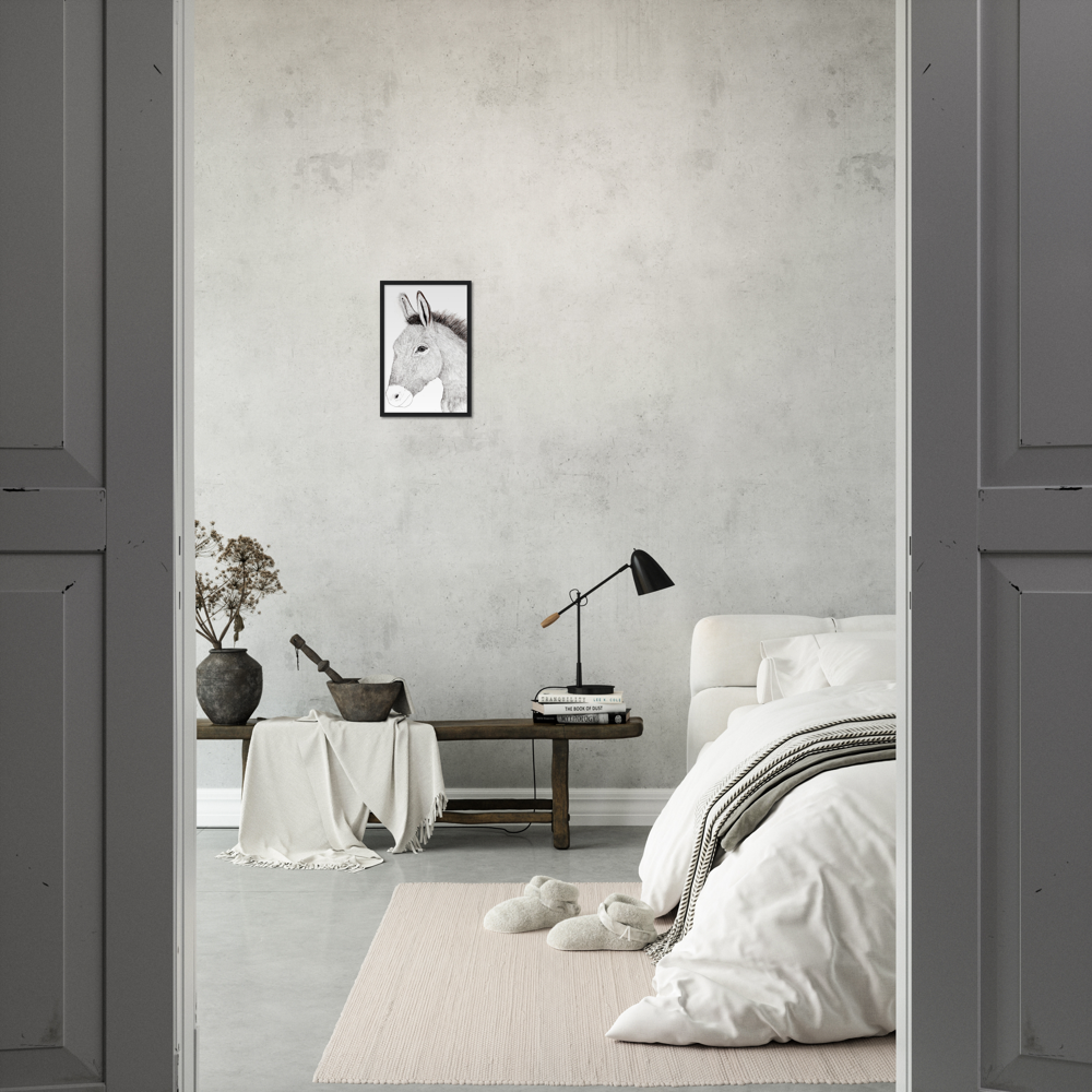 Arizona Burro - Classic Matte Paper Wooden Framed Poster Print