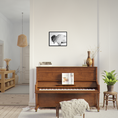 Native Arizona Buffalo - Classic Matte Paper Wooden Framed Poster