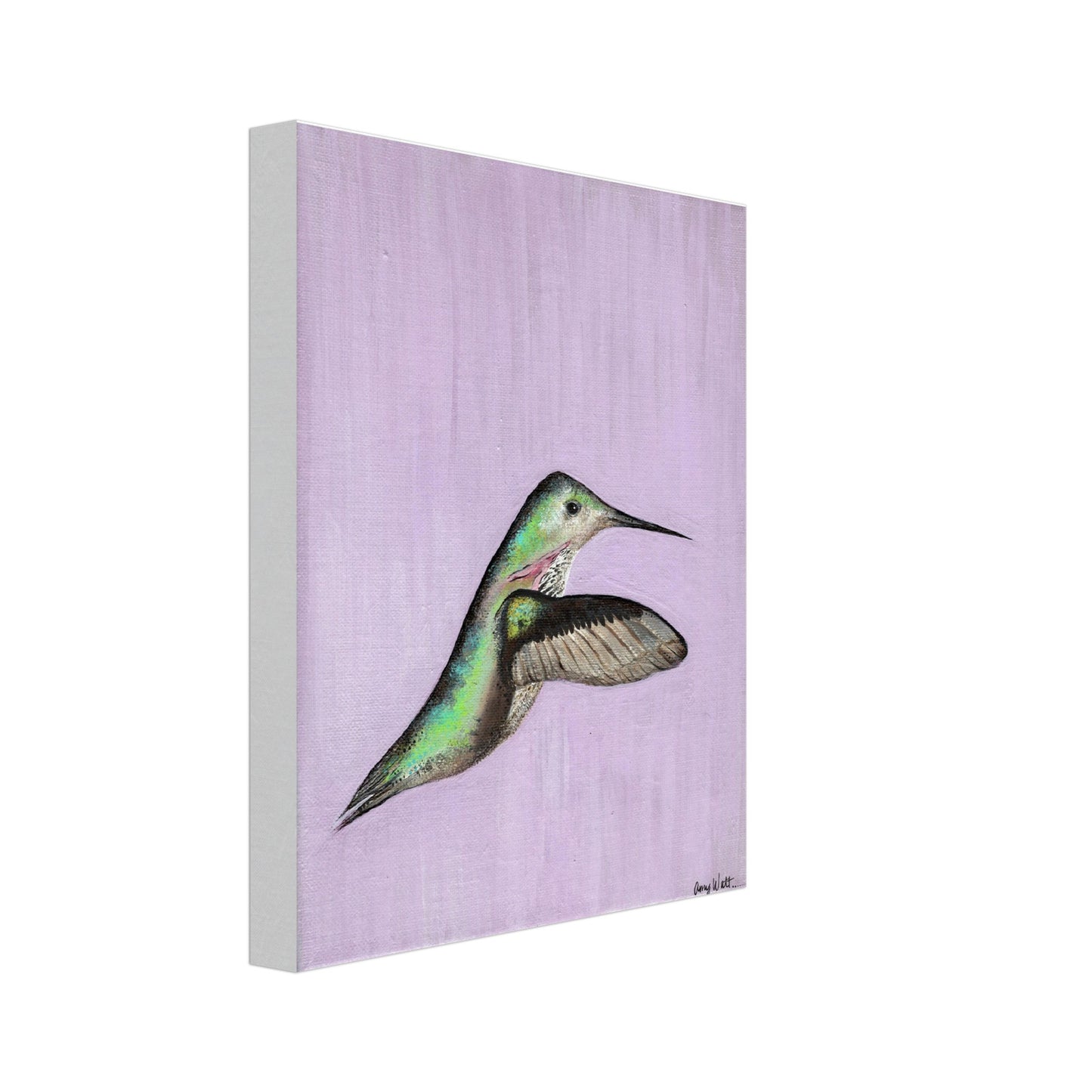 Hummingbird Art - Original Art by Amy Baffa 8" by 10" Canvas Print