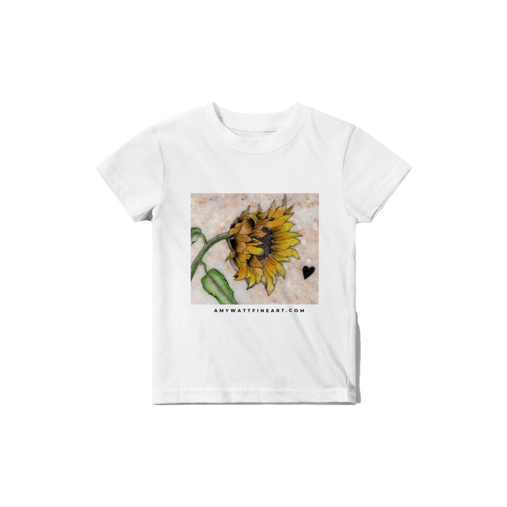 Adorable Sunflower on stone Classic Baby Crewneck T-shirt