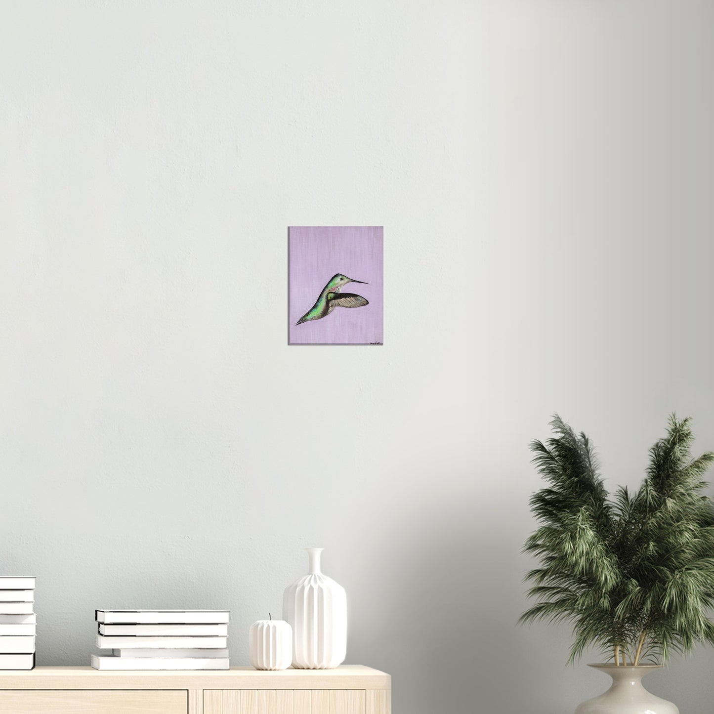 Hummingbird Art - Original Art by Amy Baffa 8" by 10" Canvas Print