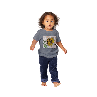 Adorable Sunflower on stone Classic Baby Crewneck T-shirt