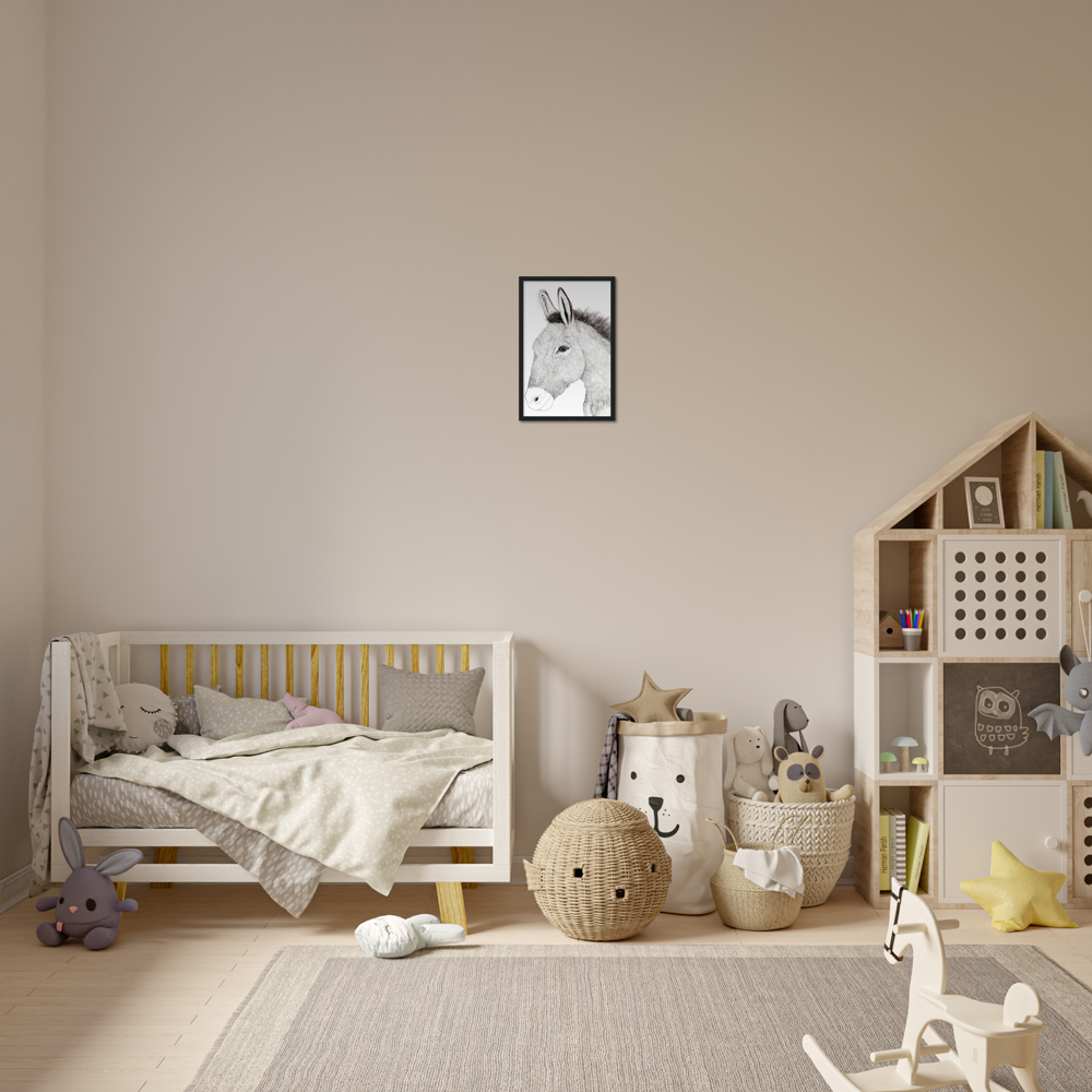 Arizona Burro - Classic Matte Paper Wooden Framed Poster Print