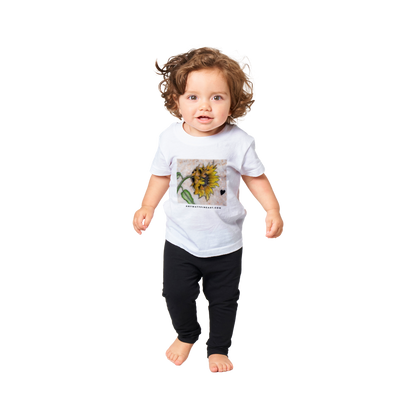 Adorable Sunflower on stone Classic Baby Crewneck T-shirt