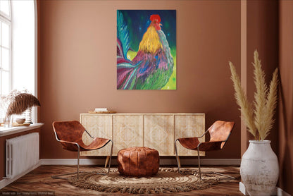 Royal Rooster - Canvas Print Original Artwork by Amy Watt